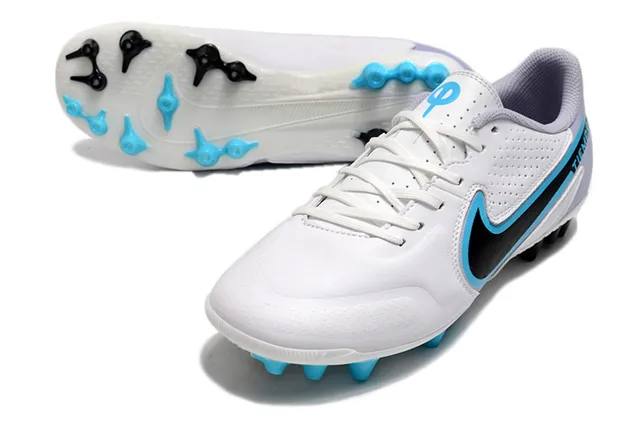 Nike Tiempo Borgonha Dourado Metálico Marrom Superior Perfurado Couro Solo Firme Sapatos de Futebol 11