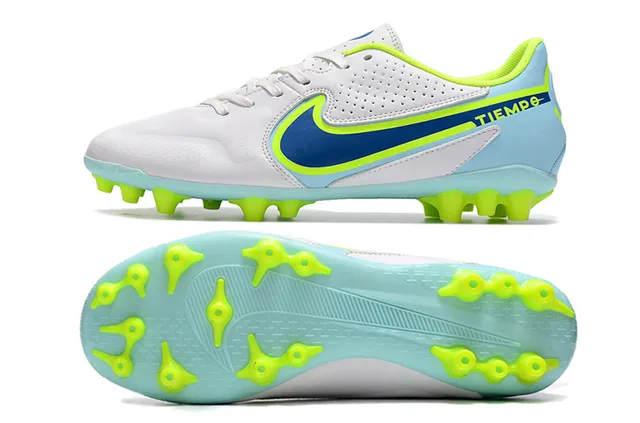 Nike Tiempo Borgonha Dourado Metálico Marrom Superior Perfurado Couro Solo Firme Sapatos de Futebol 22