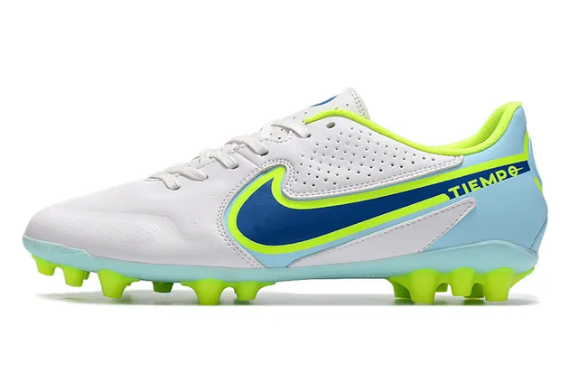 Nike Tiempo Borgonha Dourado Metálico Marrom Superior Perfurado Couro Solo Firme Sapatos de Futebol 23