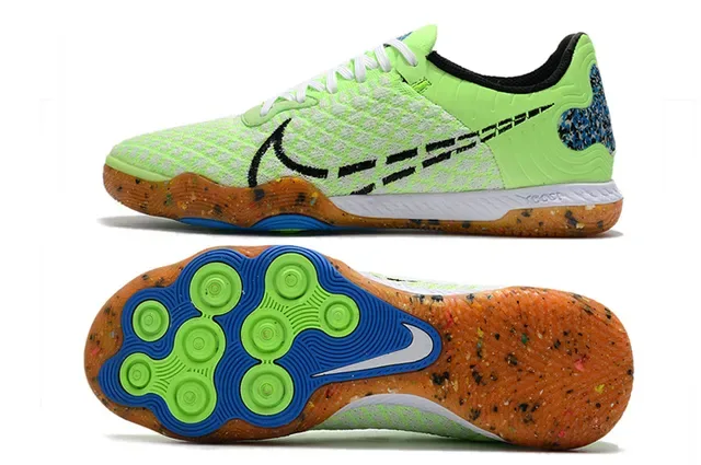 Nike Tiempo Legend Green Multicolor Knit Upper Asymmetrical Lacing Sneakers 6