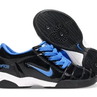Nike Total 90 III Black Blue Glossy Synthetic Upper Lace-Up Sneakers