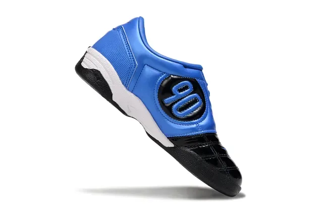 Nike Total 90 III Black Blue Glossy Synthetic Upper Lace-Up Sneakers 2