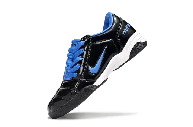 Nike Total 90 III Black Blue Glossy Synthetic Upper Lace-Up Sneakers 5
