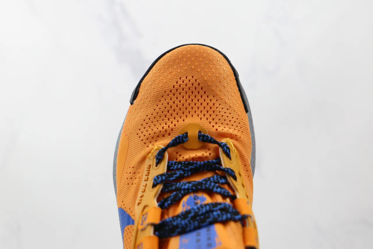Nike Trail Orange Blue Engineered Mesh Upper Bold Color-Blocking Running Shoes 6
