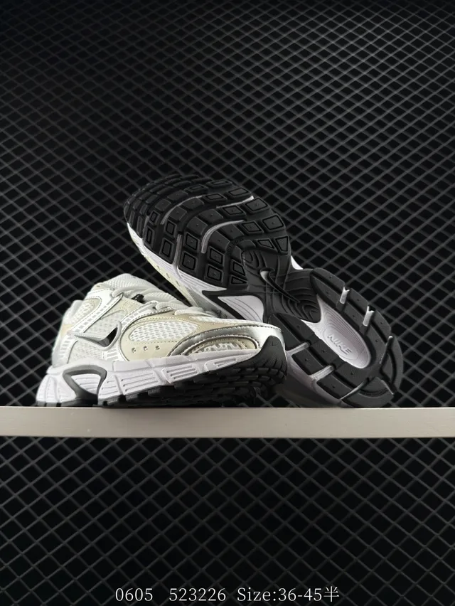 Nike V5 RNR White Silver Midsole Mesh And Synthetic Overlay Upper Chunky Sneakers 3