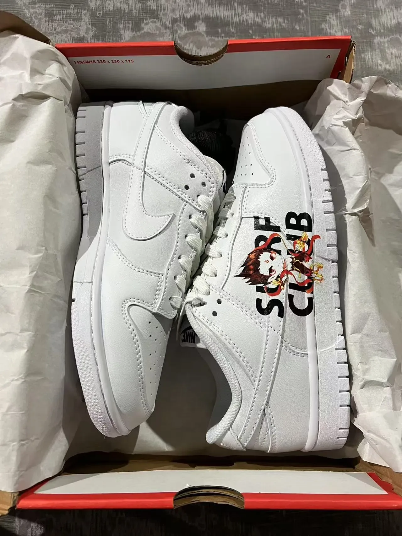 Nike White Black Low-Top Leather Upper Lifestyle Sneakers 10