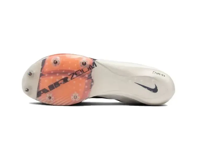 Nike White Black Orange Track Spike Running Shoes 7