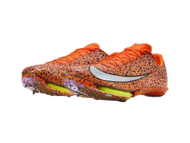Nike White Black Orange Track Spike Running Shoes 23