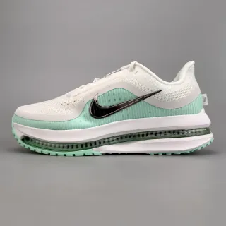 Nike blanco y verde malla de punto superior ribeteada sintética media del pie jaula zapatillas de running