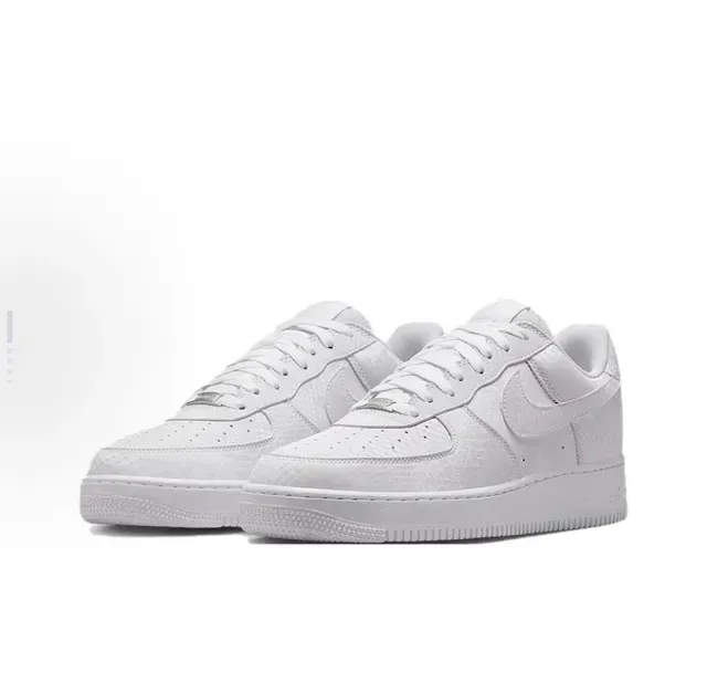 Nike White Monochrome Perforated Toe Lifestyle Sneakers 6