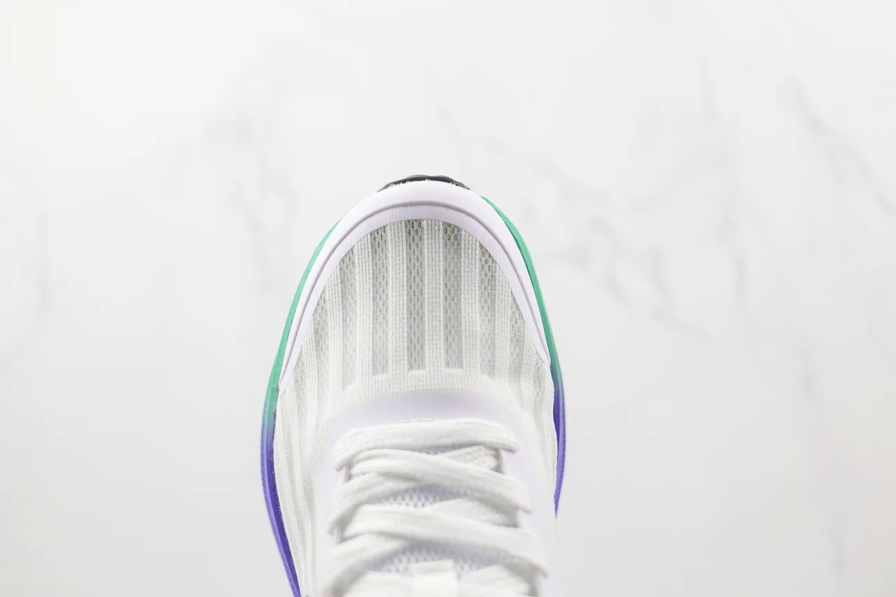 Nike White Multicolor Engineered Mesh Upper Gradient Midsole Running Shoes 5