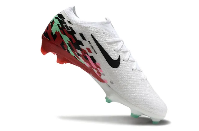 Nike White Multicolor Knit Upper Pixelated Graphic Overlay Firm-Ground Soccer Shoes 2