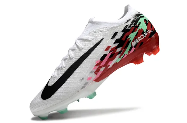 Nike White Multicolor Knit Upper Pixelated Graphic Overlay Firm-Ground Soccer Shoes 3
