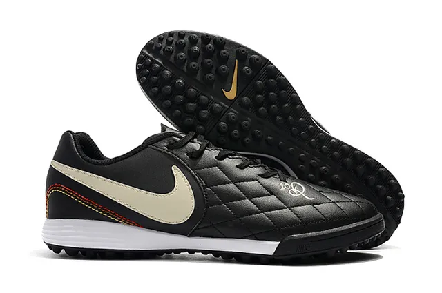 Nike أبيض برتقالي منخفض القطعة جلد صناعي طبقة مخططة نسيجة مقدمة القدم ملعب اصطناعي أحذية كرة القدم 19