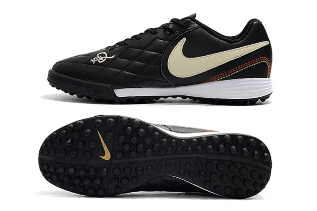 Nike أبيض برتقالي منخفض القطعة جلد صناعي طبقة مخططة نسيجة مقدمة القدم ملعب اصطناعي أحذية كرة القدم 20