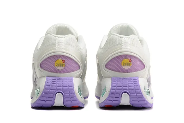 Nike White Purple Mesh Upper Synthetic Cage Chunky Sneakers 3