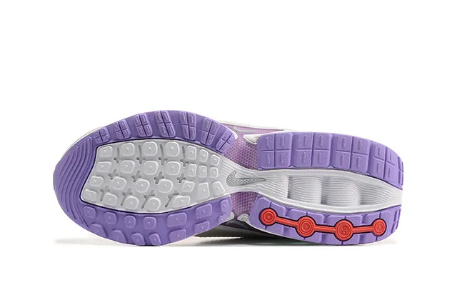 Nike White Purple Mesh Upper Synthetic Cage Chunky Sneakers 5