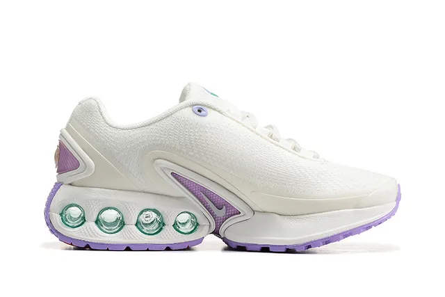 Nike White Purple Mesh Upper Synthetic Cage Chunky Sneakers 6