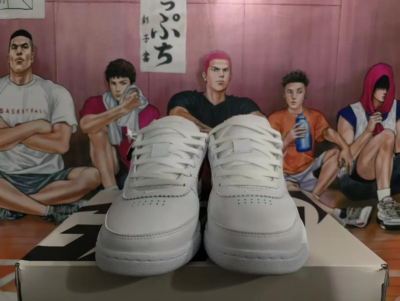 Nike White Red Blue Leather Low-Top Lifestyle Sneakers 3