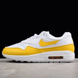 Nike White Yellow Low-Top Leather And Mesh Upper Lifestyle Sneakers