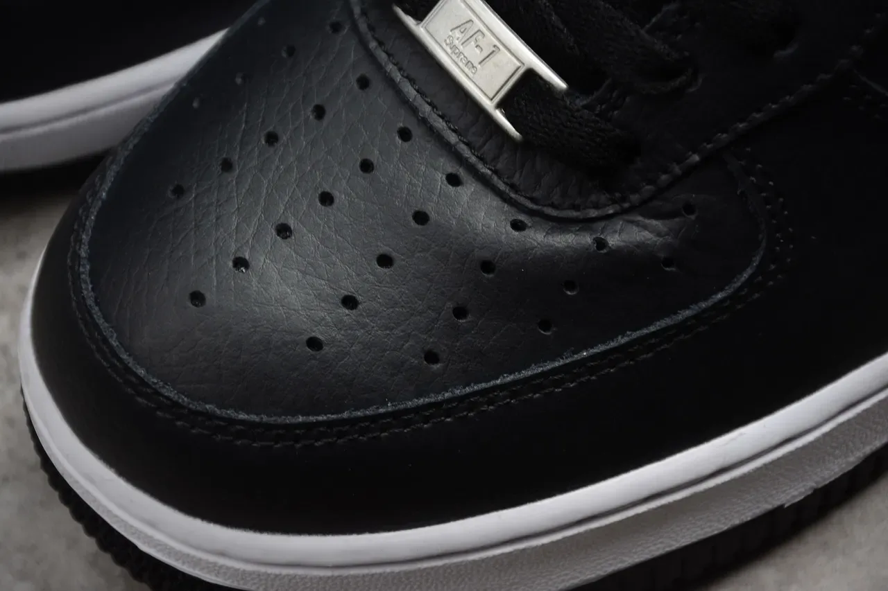 Nike x Comme des Garçons Air Force 1 Noir et Blanc Sneakers Lifestyle 7