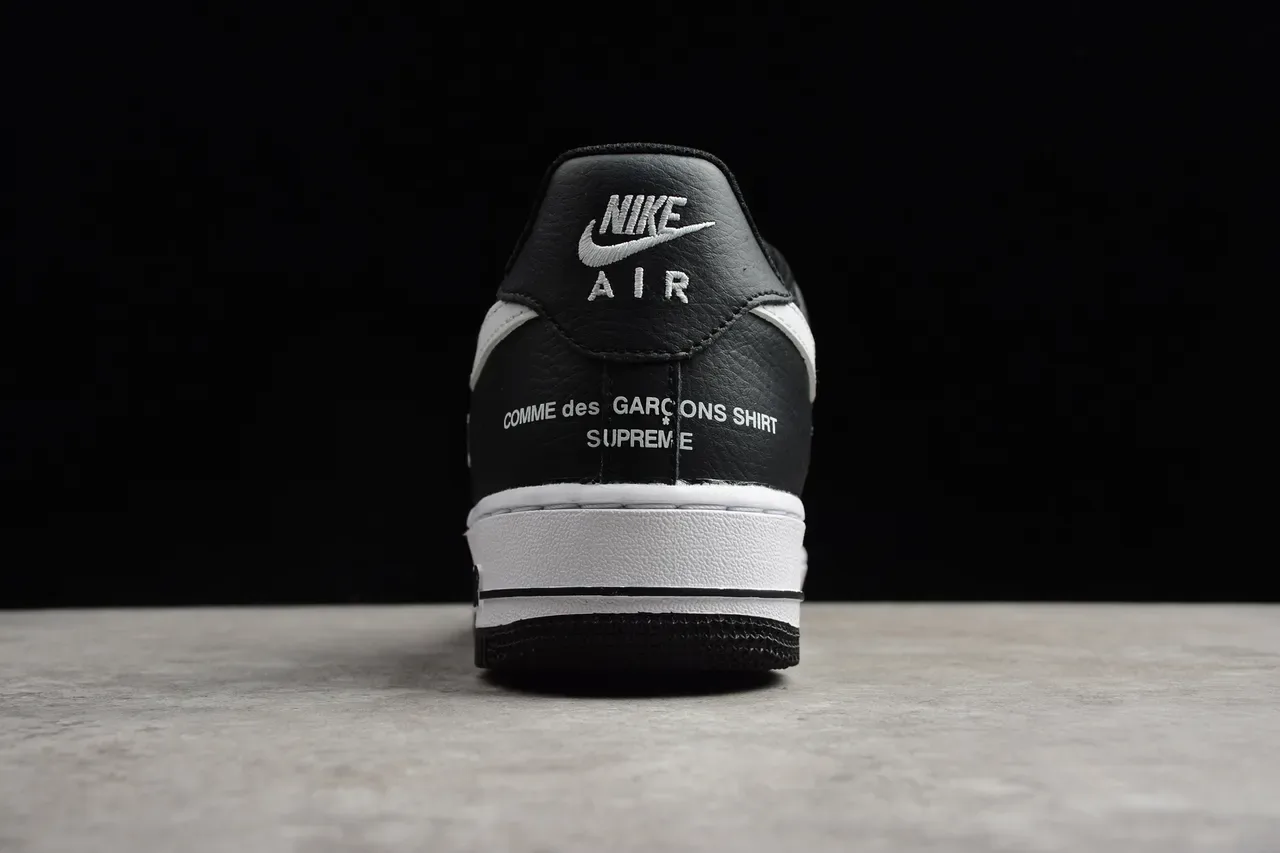 Nike x Comme des Garçons Air Force 1 Noir et Blanc Sneakers Lifestyle 9