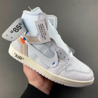Nike x Off-White Air Jordan 1 'The Ten' Light Gray Basketball Shoes