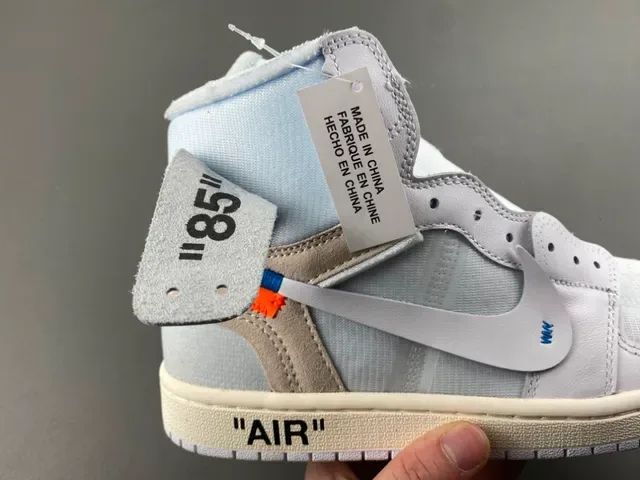 Nike x Off-White Air Jordan 1 'The Ten' Light Gray Basketball Shoes 3