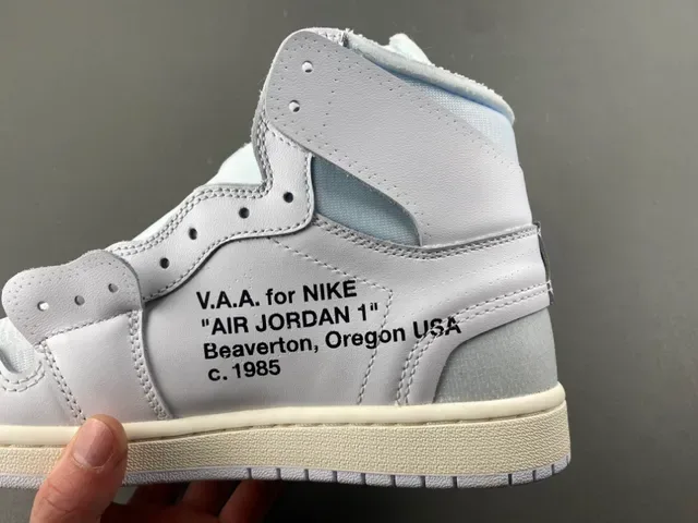 Nike x Off-White Air Jordan 1 'The Ten' Light Gray Basketball Shoes 4