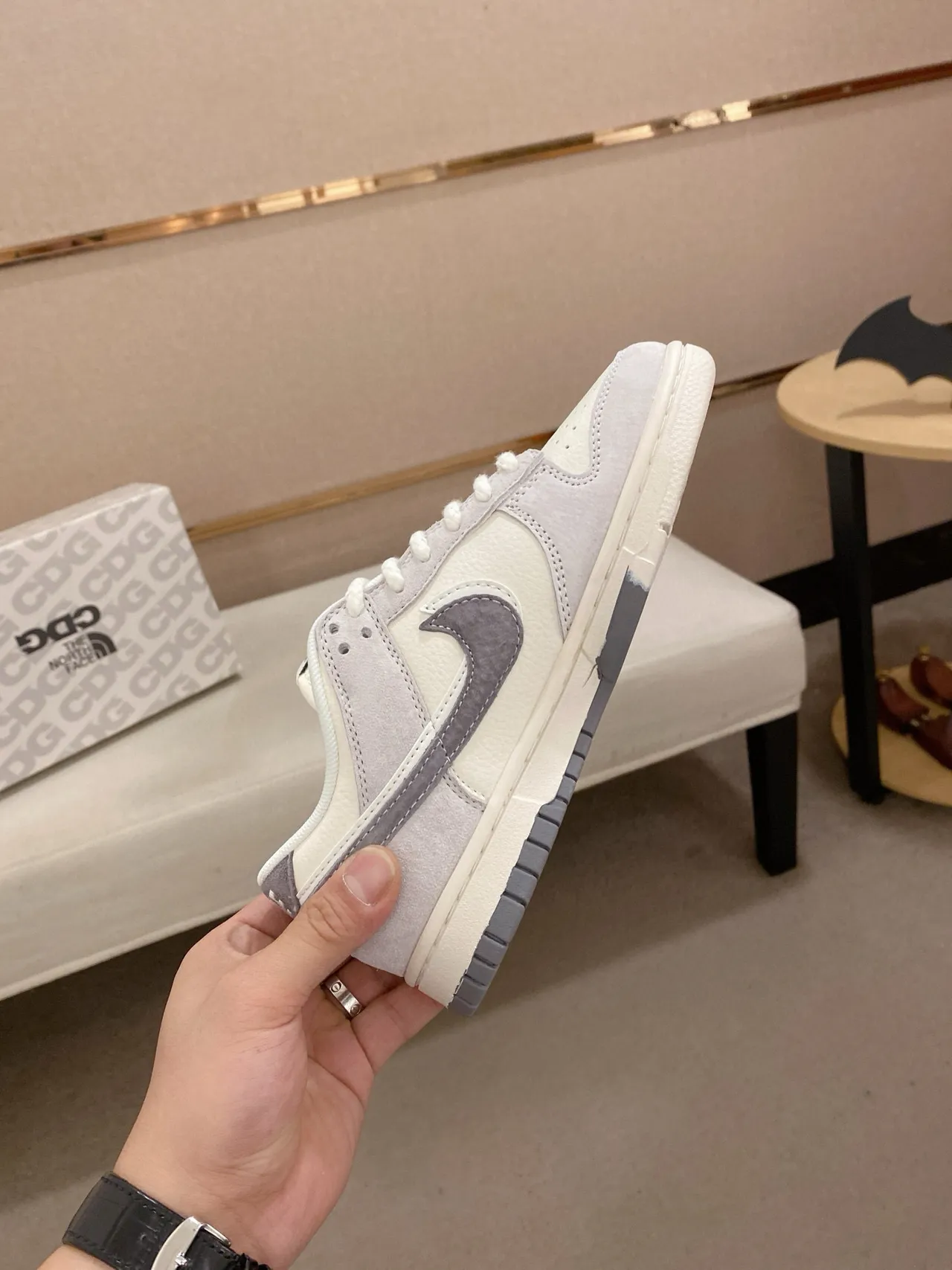 Nike x The North Face Dunk Low Off-White Gray chaussures de skate 5