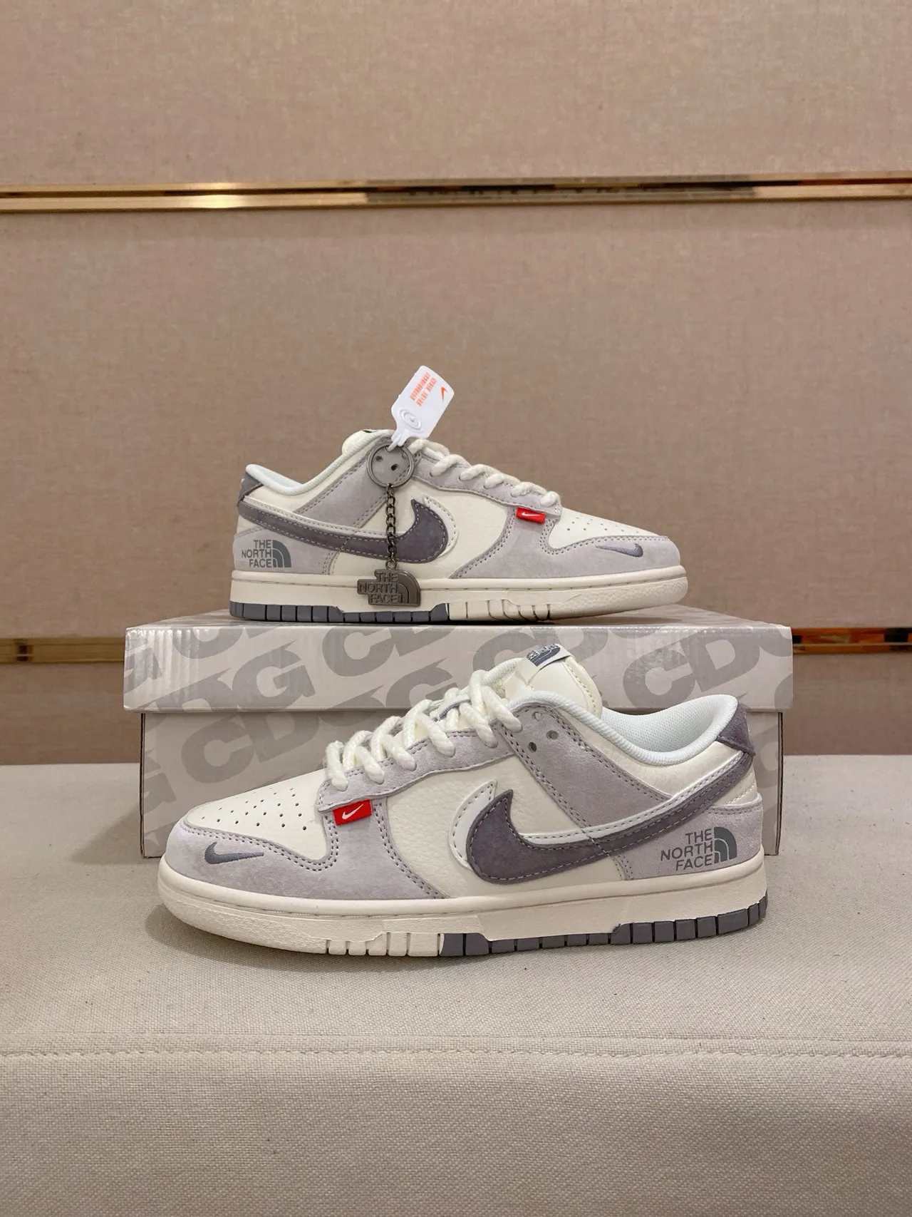 Nike x The North Face Dunk Low Off-White Gray chaussures de skate 7