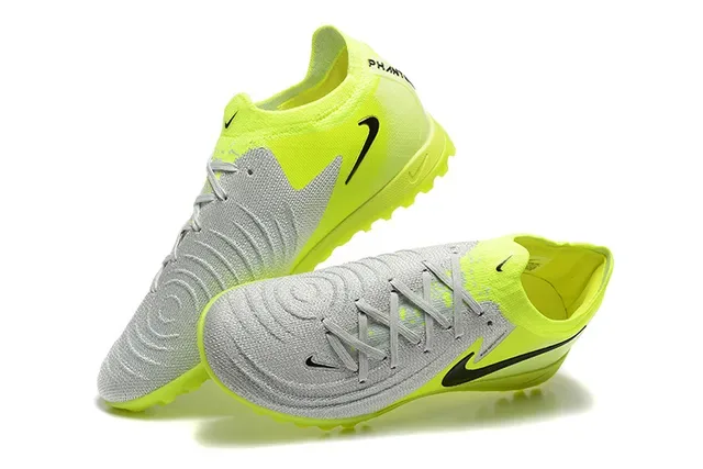 Nike jaune gris Low-Cut Knit Upper Turf chaussures de football 3