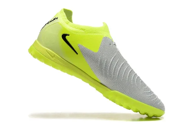 Nike jaune gris Low-Cut Knit Upper Turf chaussures de football 4