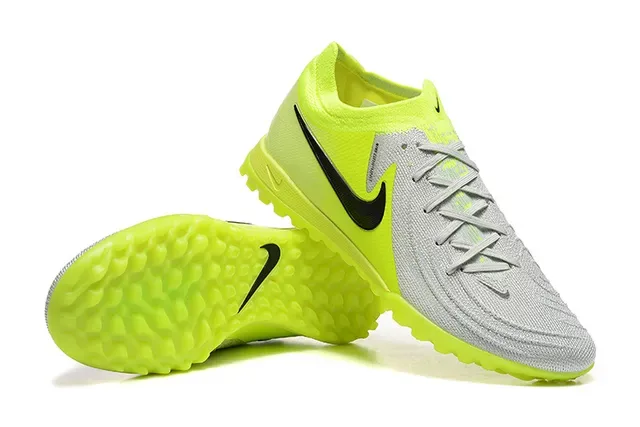 Nike jaune gris Low-Cut Knit Upper Turf chaussures de football 6