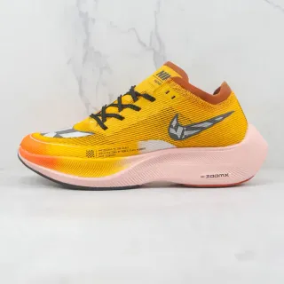 Nike पीला गुलाबी इंजीनियरड किन्ट अपर फुल लेंथ जूमएक्स मिडसोल रनिंग शूज