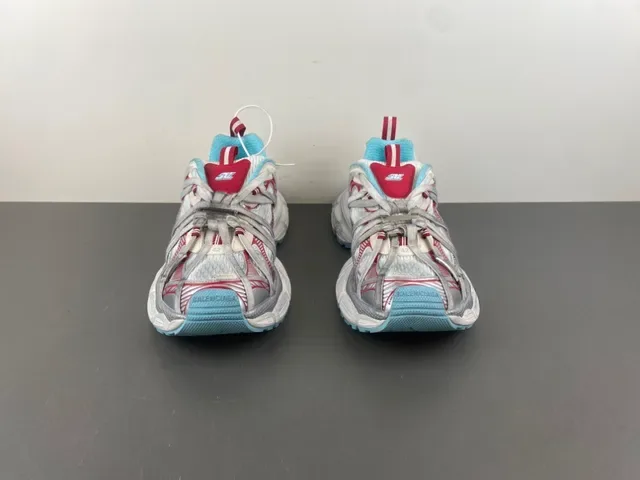 Nike Zoom 2K Argent Rouge Matériaux Synthétiques Stratifiés Cage Sculptée Ondulante Sémelle Intermédiaire Sneakers Épaisses 11