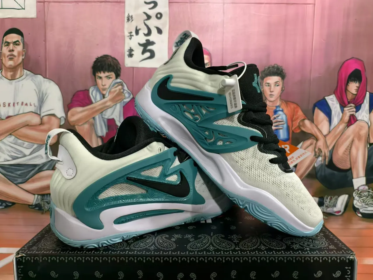 Nike Zoom 2K Blanc Turquoise Sculpté Cage Chaussures de Basket 5