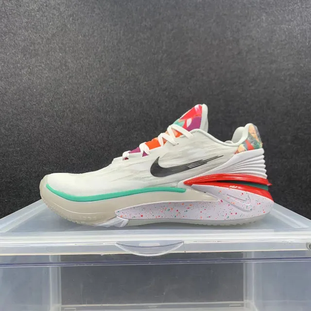 Nike Zoom Freak White Multicolor Layered Midsole Floral Heel Tab Basketball Shoes 2