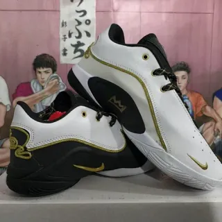 Nike Zoom GP White Black Gold Basketball Shoes