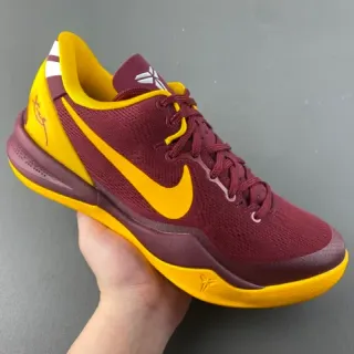 Nike Zoom Kobe 8 Maroon and Yellow Basketball Shoes