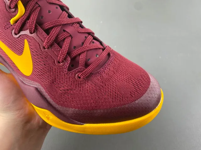 Nike Zoom Kobe 8 Maroon and Yellow Basketball Shoes 2