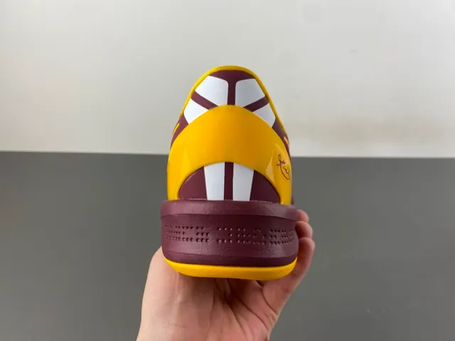 Nike Zoom Kobe 8 Maroon and Yellow Basketball Shoes 4