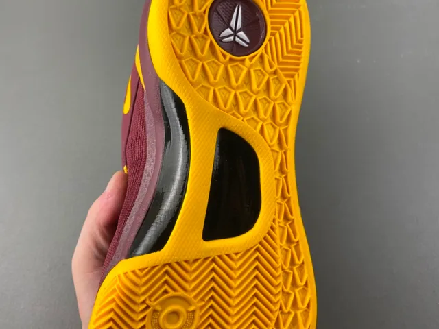 Nike Zoom Kobe 8 Maroon and Yellow Basketball Shoes 10