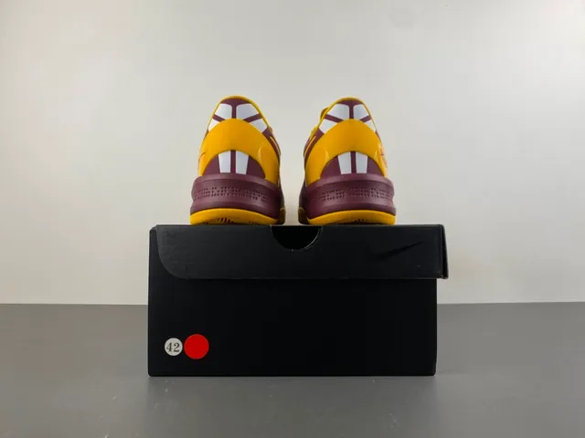 Nike Zoom Kobe 8 Maroon and Yellow Basketball Shoes 18