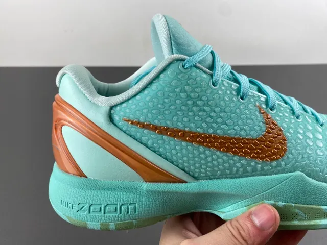 Nike Zoom Kobe VI Mint and Copper Basketball Shoes 3