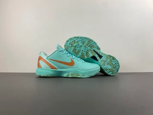 Nike Zoom Kobe VI Mint and Copper Basketball Shoes 13