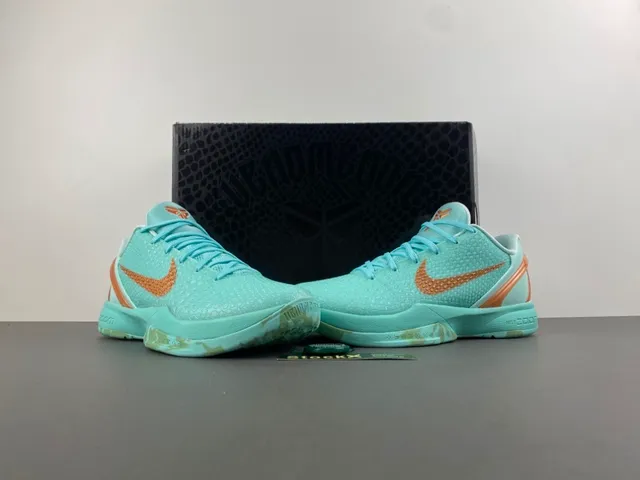 Nike Zoom Kobe VI Mint and Copper Basketball Shoes 14