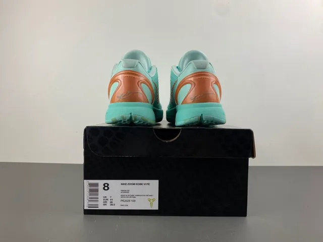Nike Zoom Kobe VI Mint and Copper Basketball Shoes 18