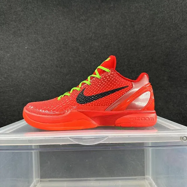 Nike Zoom Kobe VI Red Neon Green Basketball Shoes 2