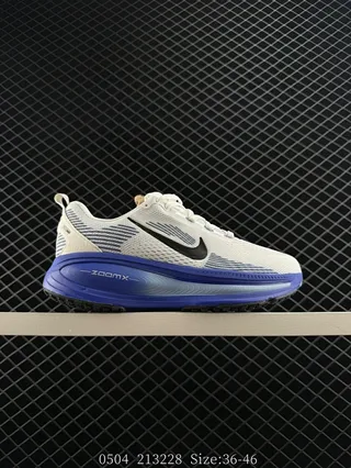 Nike ZoomX White Blue Engineered Mesh Upper Full-Length Midsole Running Shoes 2